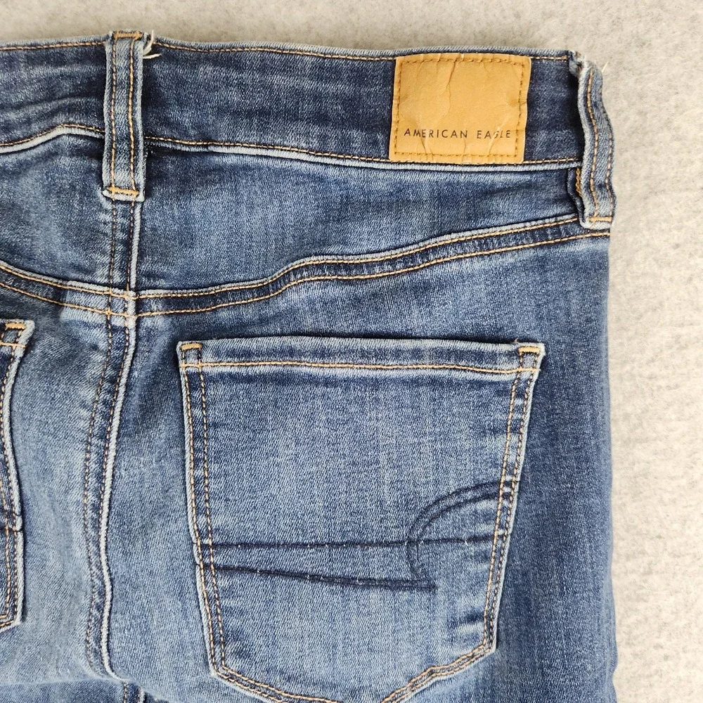 American‎ Eagle Jeans Women's Size 4 Reg Hi-Rise Jegging Dark Wash Stretch Denim